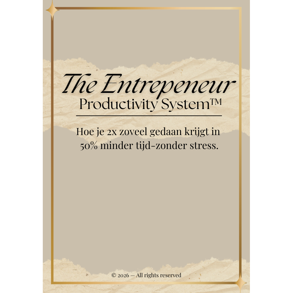 The Entrepreneur Productivity System